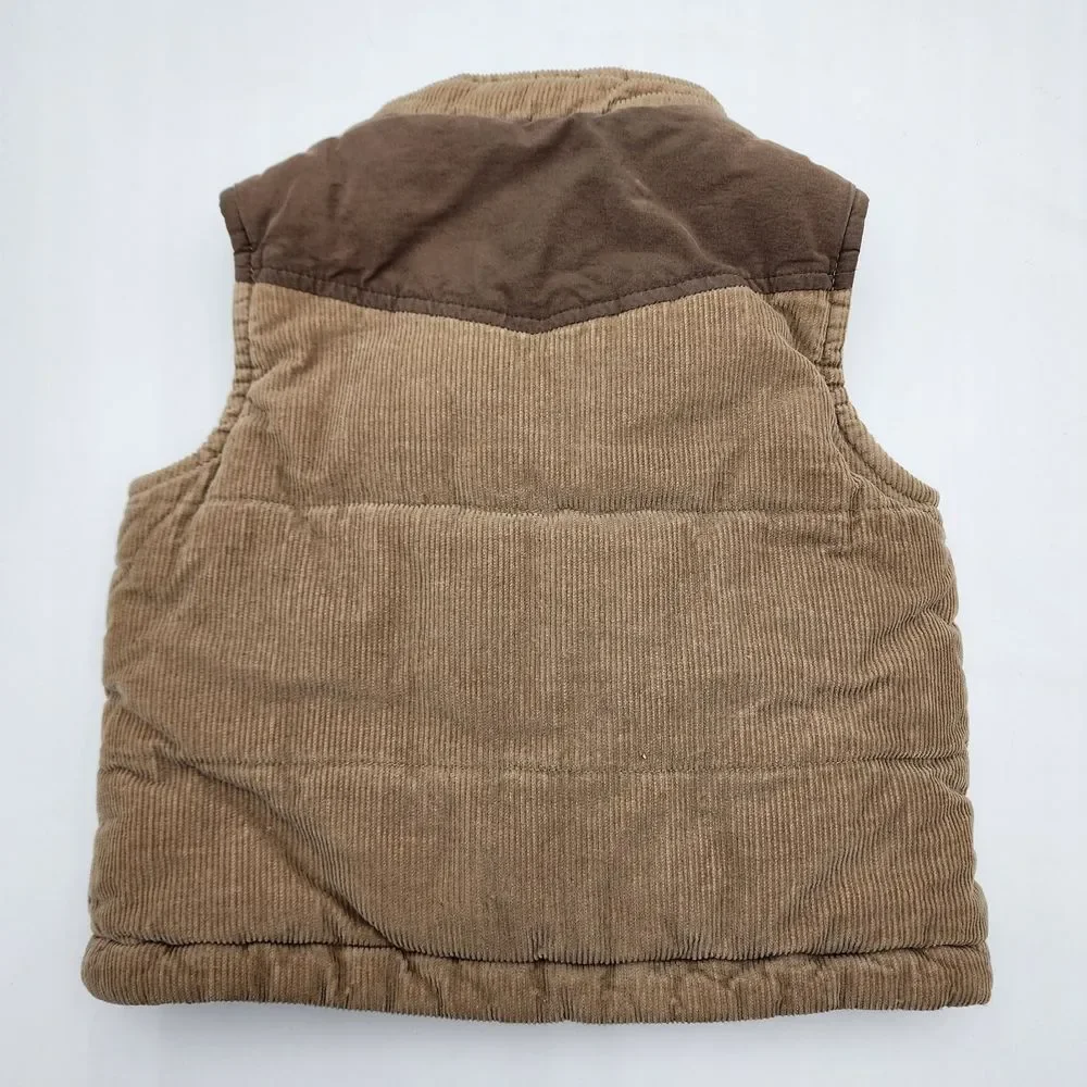 Oshkosh Reversible green camo camouflage/corduroy tan vest‎ Boys size 18 months